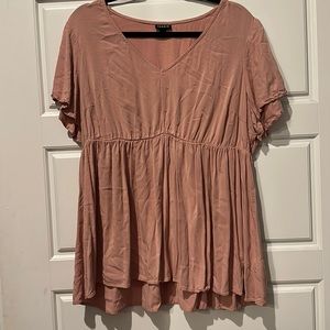 Torrid light pink babydoll top- size 2